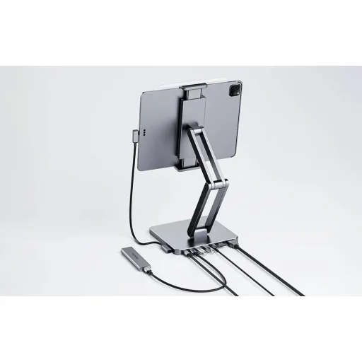 Dokkoló állomás állvánnyal Tablethez/iPadhez, INVZI, MH03, MagHub, 3x USB-C, 2x USB-A - 6