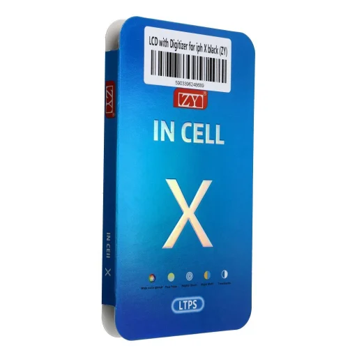 LCD képernyő iPhone X-hez digitalizálóval fekete (ZY-LTPS) - 1