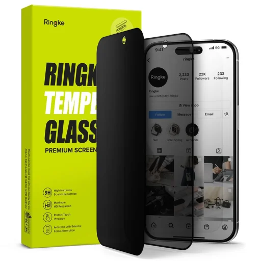 Ringke Tempered Glass iPhone 15 Pro Max Privacy üvegfólia - 1