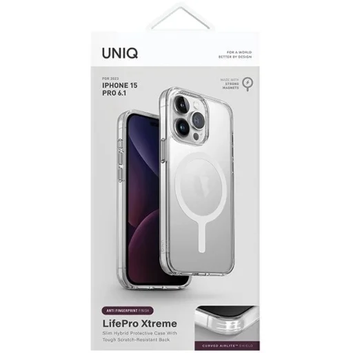 Uniq LifePro Xtreme Magclick töltő tok iPhone 15 Pro számára - átlátszó - 6