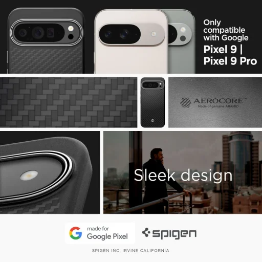  Google Pixel 9 Pro Xl Matte Black Spigen Enzo Aramid tok - 12