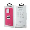  iPhone 16 Pro Max Fukszia Original Pouch KARL LAGERFELD hardcase Silicone Choupette Head Print MagSafe KLHMP16XSCHPPLF tok - 5