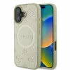  iPhone 16 Arany Original Case GUESS merev tok Saffiano Peony Classic Logo MagSafe GUHMP16SPSAPSMED