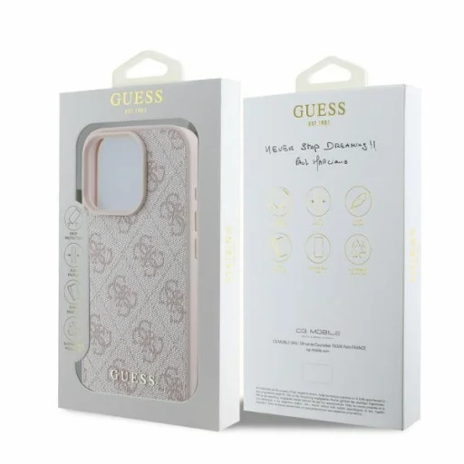  iPhone 16 Pro rózsaszín GUESS Original Case hardcase 4G Classic GUHCP16LG4GFPI tok - 4