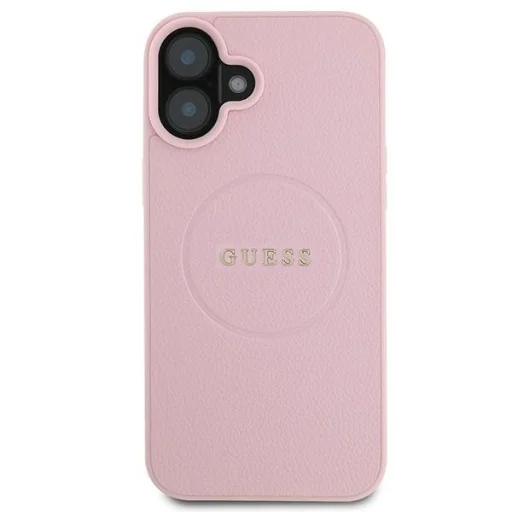  iPhone 16 Plus pink Original Case GUESS hardcase Grained Gold Ring MagSafe GUHMP16MPGHSMMP tok - 3