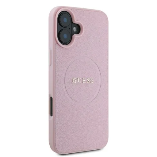  iPhone 16 Plus pink Original Case GUESS hardcase Grained Gold Ring MagSafe GUHMP16MPGHSMMP tok - 4