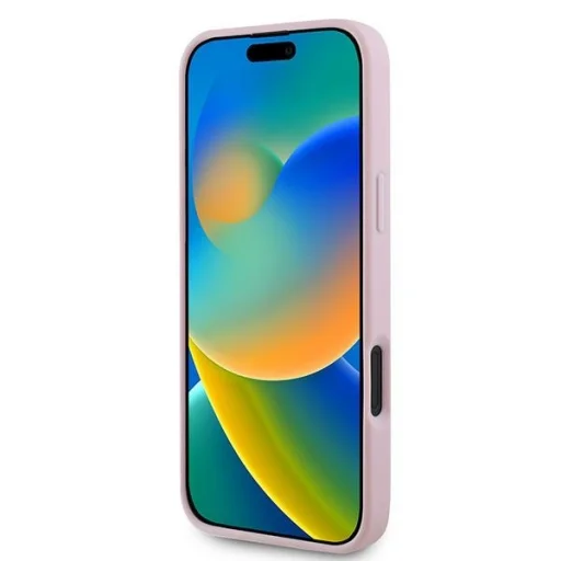  iPhone 16 Plus pink Original Case GUESS hardcase Grained Gold Ring MagSafe GUHMP16MPGHSMMP tok - 5