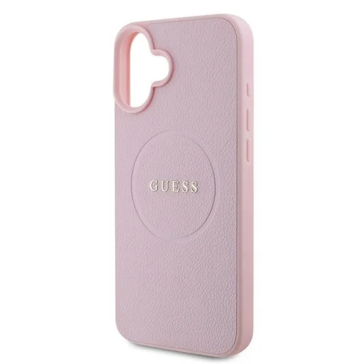  iPhone 16 Plus pink Original Case GUESS hardcase Grained Gold Ring MagSafe GUHMP16MPGHSMMP tok - 6