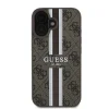  iPhone 16 Barna Eredeti Guess 4G Printed Stripes Ütésálló MagSafe tok GUHMP16SP4RPSW - 3