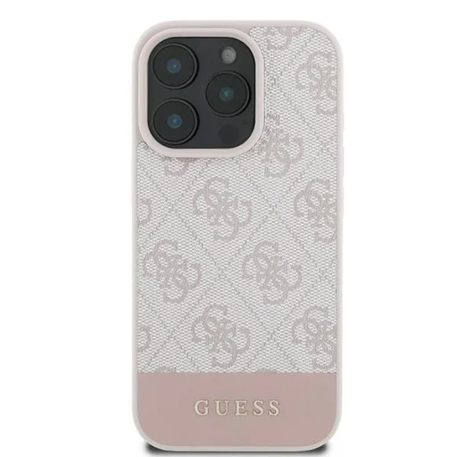  iPhone 16 Pro Max rózsaszín GUESS Original Case keménytok 4G Bottom Stripe GUHCP16XG4GLPI - 3