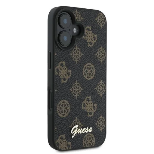  iPhone 16 Plus fekete Original GUESS hardcase PU Peony Script MagSafe tok GUHMP16MPGPYSK - 4
