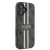  iPhone 16 Plus barna Original Guess 4G Nyomott Csíkos MagSafe GUHMP16MP4RPSW tok - 4