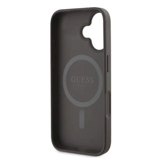  iPhone 16 Plus barna Original Guess 4G Nyomott Csíkos MagSafe GUHMP16MP4RPSW tok - 7