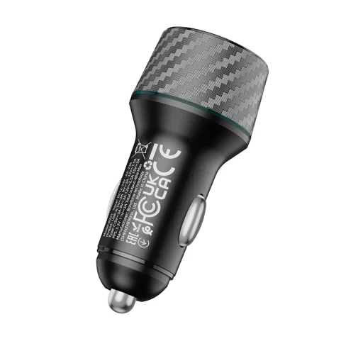 Borofone autós töltő BZ21 Brilliant - USB + Type C - QC 3.0 PD 48W fekete - 6