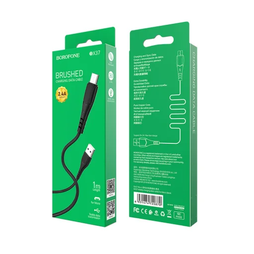 Borofone BX37 Wieldy kábel - USB - Micro USB - 1 méter fekete - 7