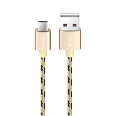 Borofone BX24 Ring Current kábel - USB - Micro USB - 2,4A 1 méter arany