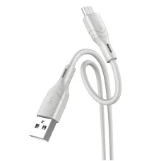 Borofone BX99 Method kábel - USB-MicroUSB - 2,4A 1 méter szürke
