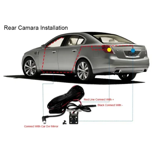 Autós Kamera DVR-01 Tükör 5,0 hüvelykes + hátsó kamera - 6