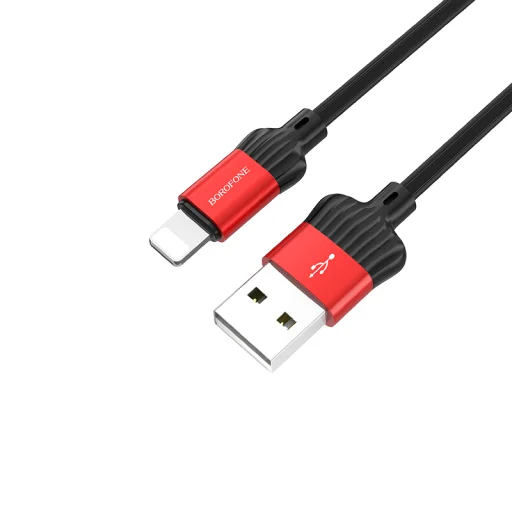 Borofone Cable BX28 Dignity - USB - Lightning - 2,4A 1 méter piros - 2