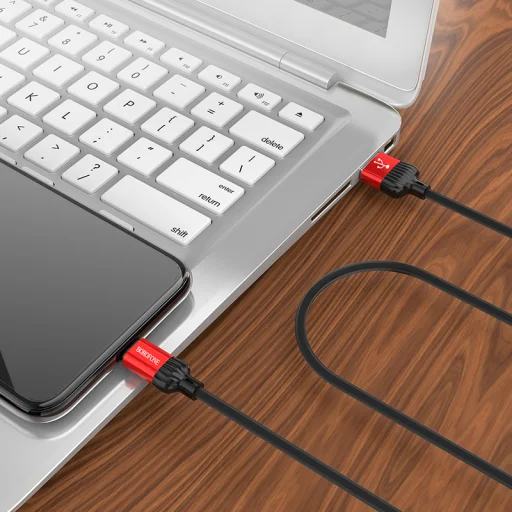 Borofone Cable BX28 Dignity - USB - Lightning - 2,4A 1 méter piros - 4