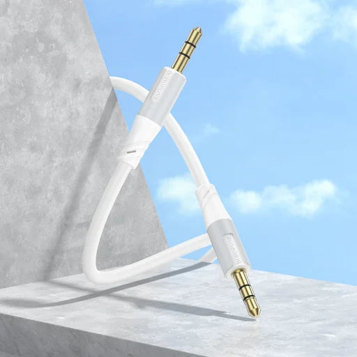 Borofone Cable BL19 Creator - jack 3,5 mm to jack 3,5 mm - 1 méter fehér - 3