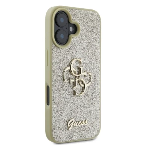  Iphone 16 Arany Original Guess hardcase Fixed Glitter Big 4G GUHCP16SHG4SGD tok - 2