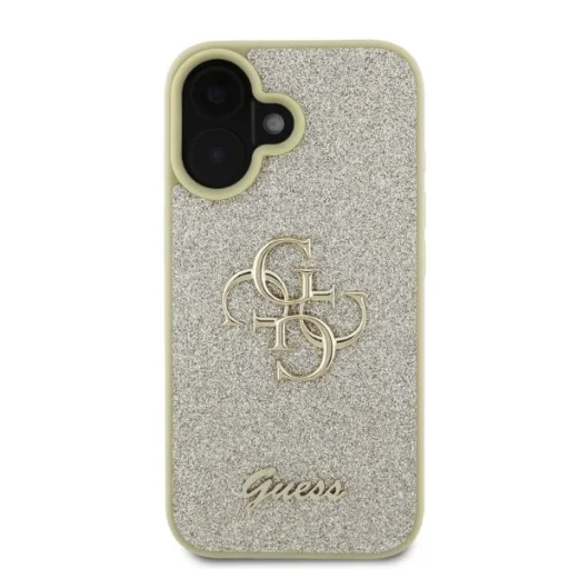  Iphone 16 Arany Original Guess hardcase Fixed Glitter Big 4G GUHCP16SHG4SGD tok - 3
