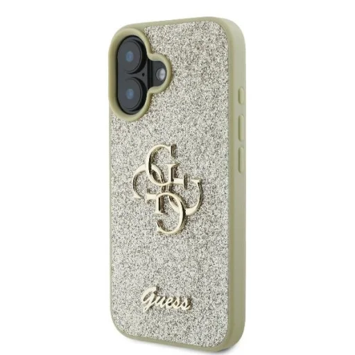  iPhone 16 Plus Arany Original Case GUESS hardcase Fixed Glitter Big 4G GUHCP16MHG4SGD tok - 2