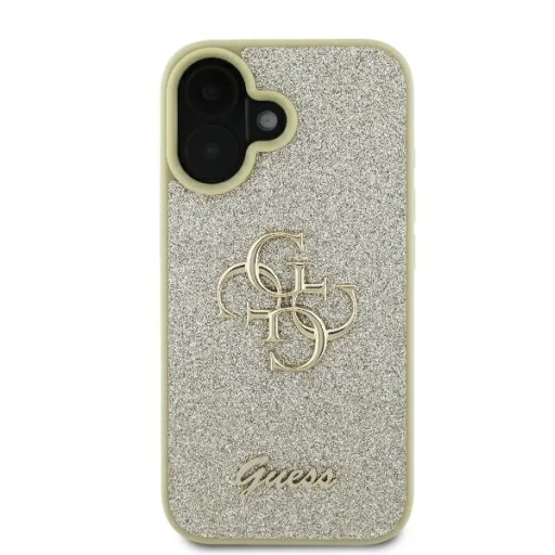  iPhone 16 Plus Arany Original Case GUESS hardcase Fixed Glitter Big 4G GUHCP16MHG4SGD tok - 3