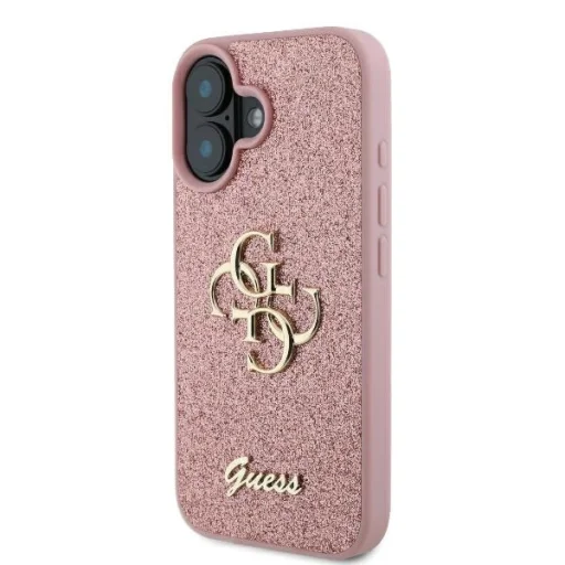  iPhone 16 rózsaszín GUESS Original Case hardcase Fixed Glitter Big 4G GUHCP16SHG4SGP tok - 2