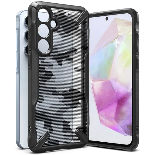 RINGKE FUSION X GALAXY A35 5G CAMO FEKETE tok - 1