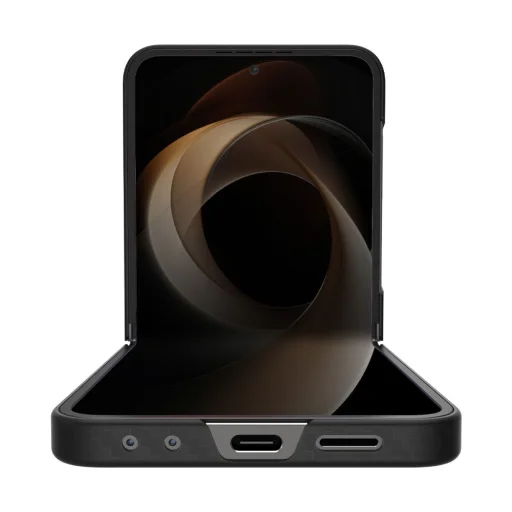  Galaxy Z Flip 6 Spigen Airskin Aramid Fekete Tok - 6